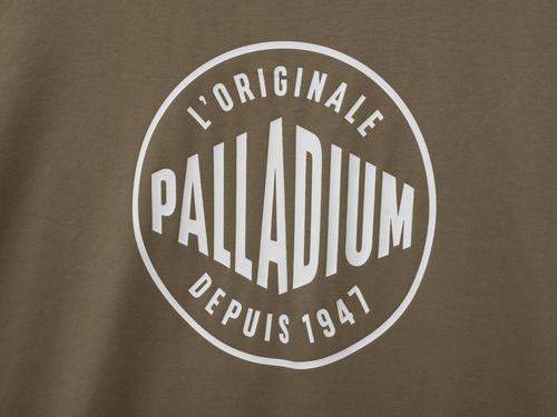 1710934-377 | UNISEX PALLADIUM FRANCE LOGO COTTON T-SHIRT | DUSKY GREEN - PALLADIUM EU - 4