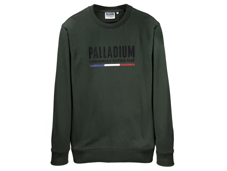 172784-386 | PALLADIUM CREW NECK2 | DARK KAKI