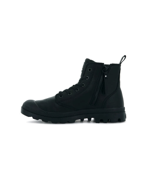 76888-008-M | PAMPA HI ZIP LTH ESS | BLACK/BLACK - PALLADIUM EU - 4