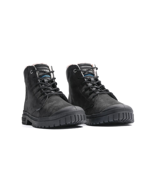 79067-008-M | SP20 CUFF LEATHER WATERPROOF WL | BLACK - PALLADIUM EU - 7