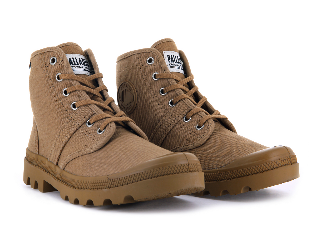 Chaussures Palladium En Cuir Marron - Taille 38 - Modèle Plat Bout Rond - Occasion Très Bon état