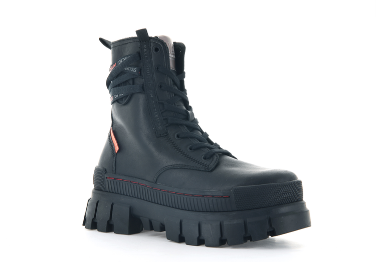 97240-010-M | REVOLT BOOT LEATHER | BLACK/BLACK