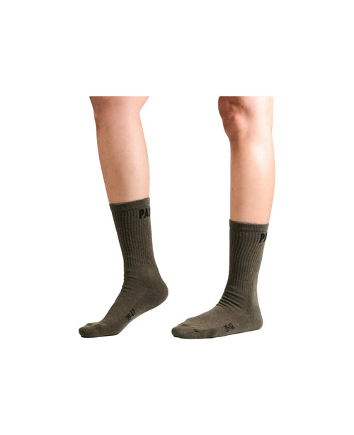 SX7410-308 | MID HT LOGO SOCK 01 | DUSKY GREEN