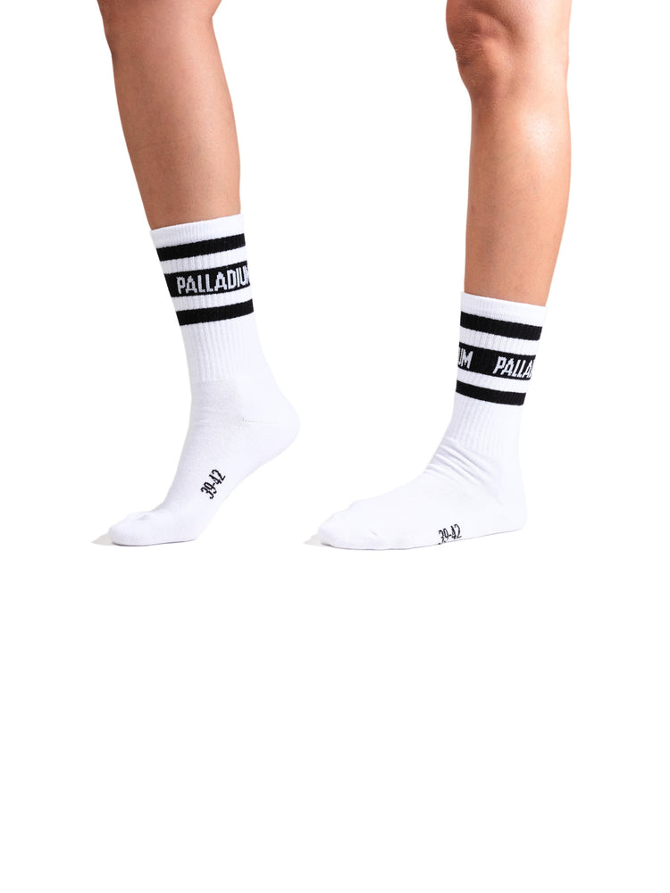 SX7381-100 | MID HEIGHT STR SOCKS | WHITE