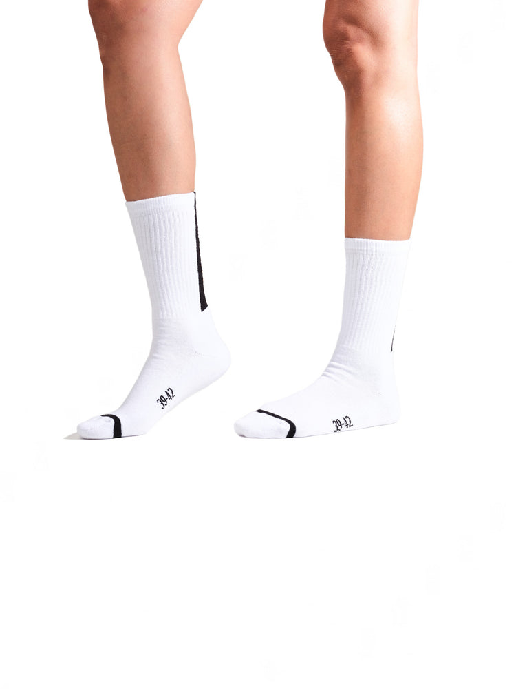 SX7384-100 | JACQUARD MID SOCKS 1 | WHITE