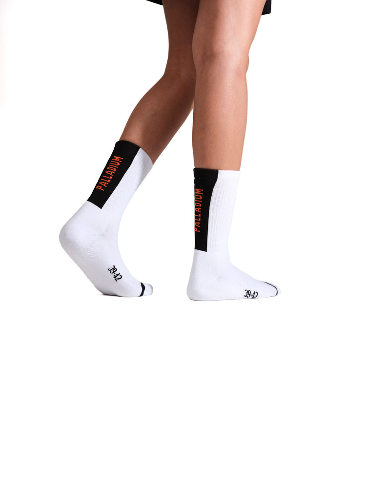 SX7384-100 | JACQUARD MID SOCKS 1 | WHITE