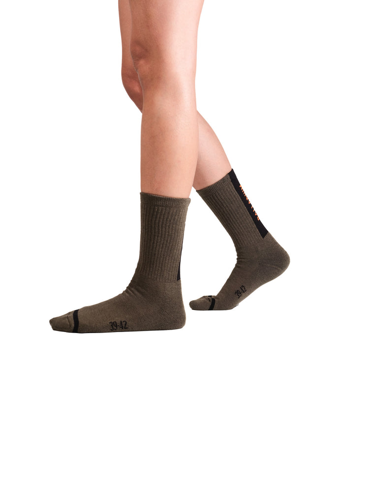 SX7384-308 | JACQUARD MID SOCKS 1 | DUSKY GREEN