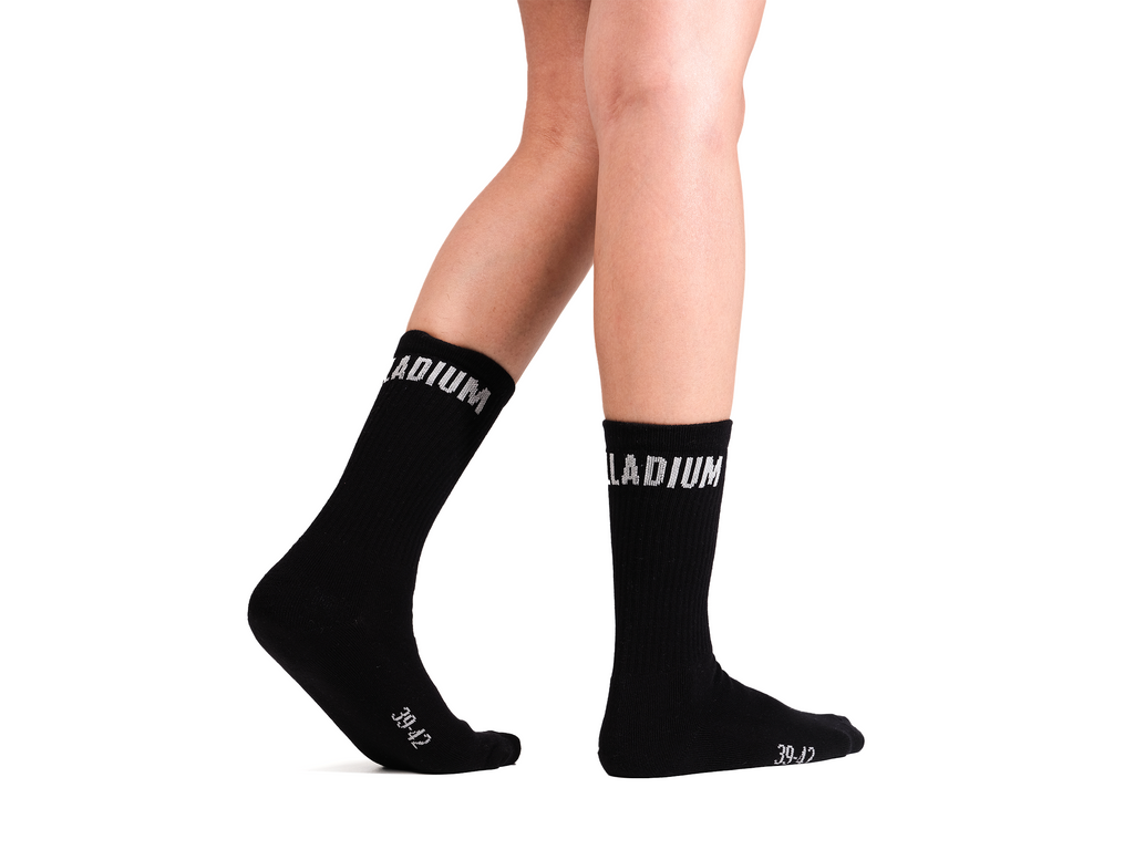 SX7410-008 | MID HT LOGO SOCK 01 | BLACK